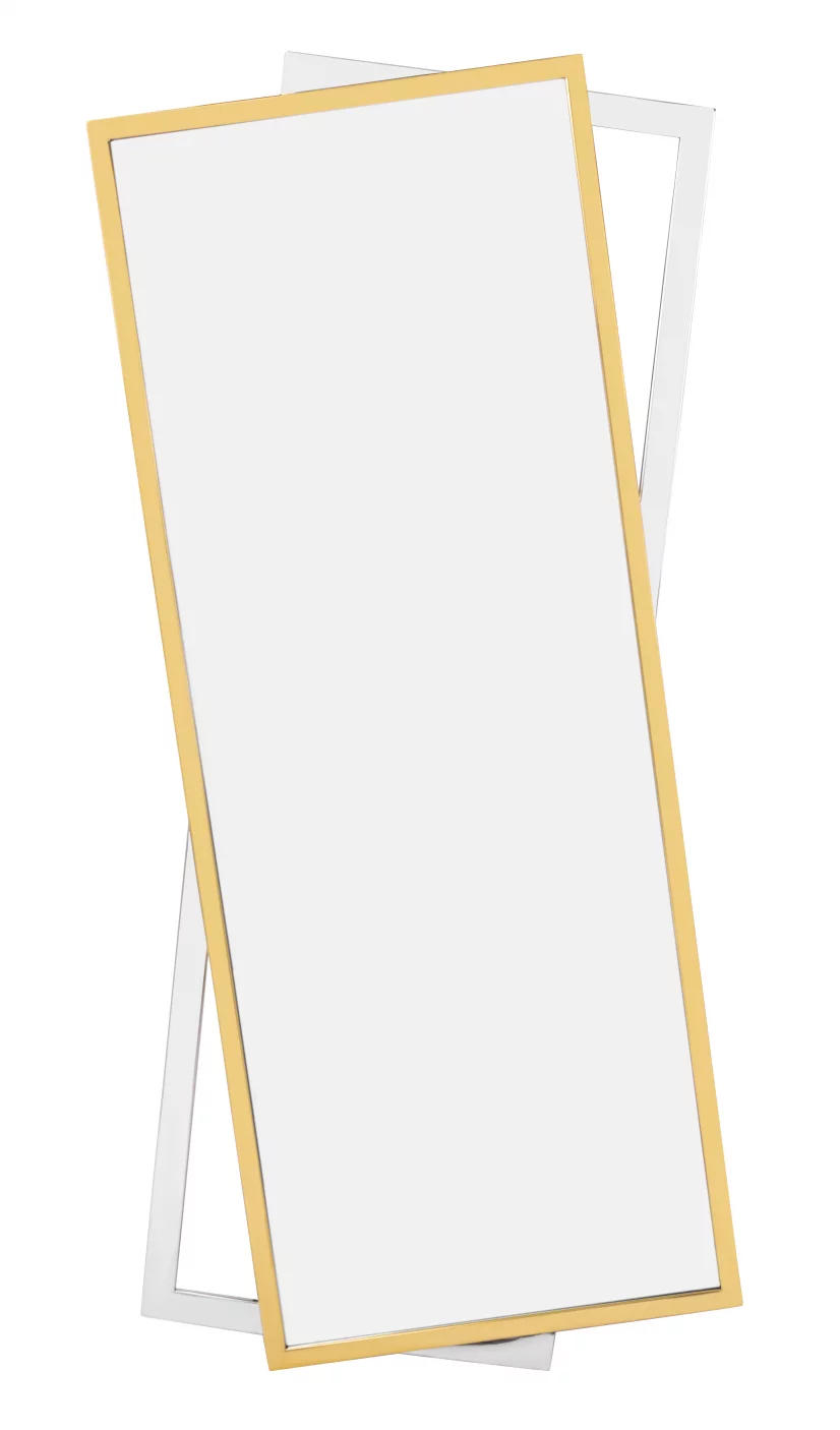 Дзеркало настінне прямокутне 66,8*114, light gold