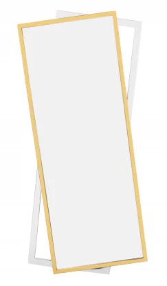 Дзеркало настінне прямокутне 66,8*114,  light gold