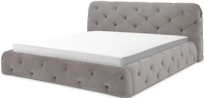 Ліжко 160*200 з підйомним механізмом, Silver grey velvet