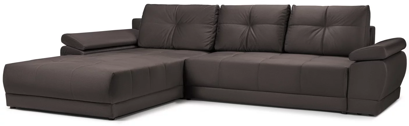 Диван кутовий 4-місний розкладний, Dark taupe velvet