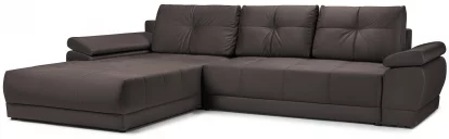 Диван кутовий 4-місний розкладний, Dark taupe velvet