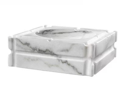 Попільничка , Honed white marble