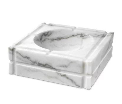 Попільничка , Honed white marble