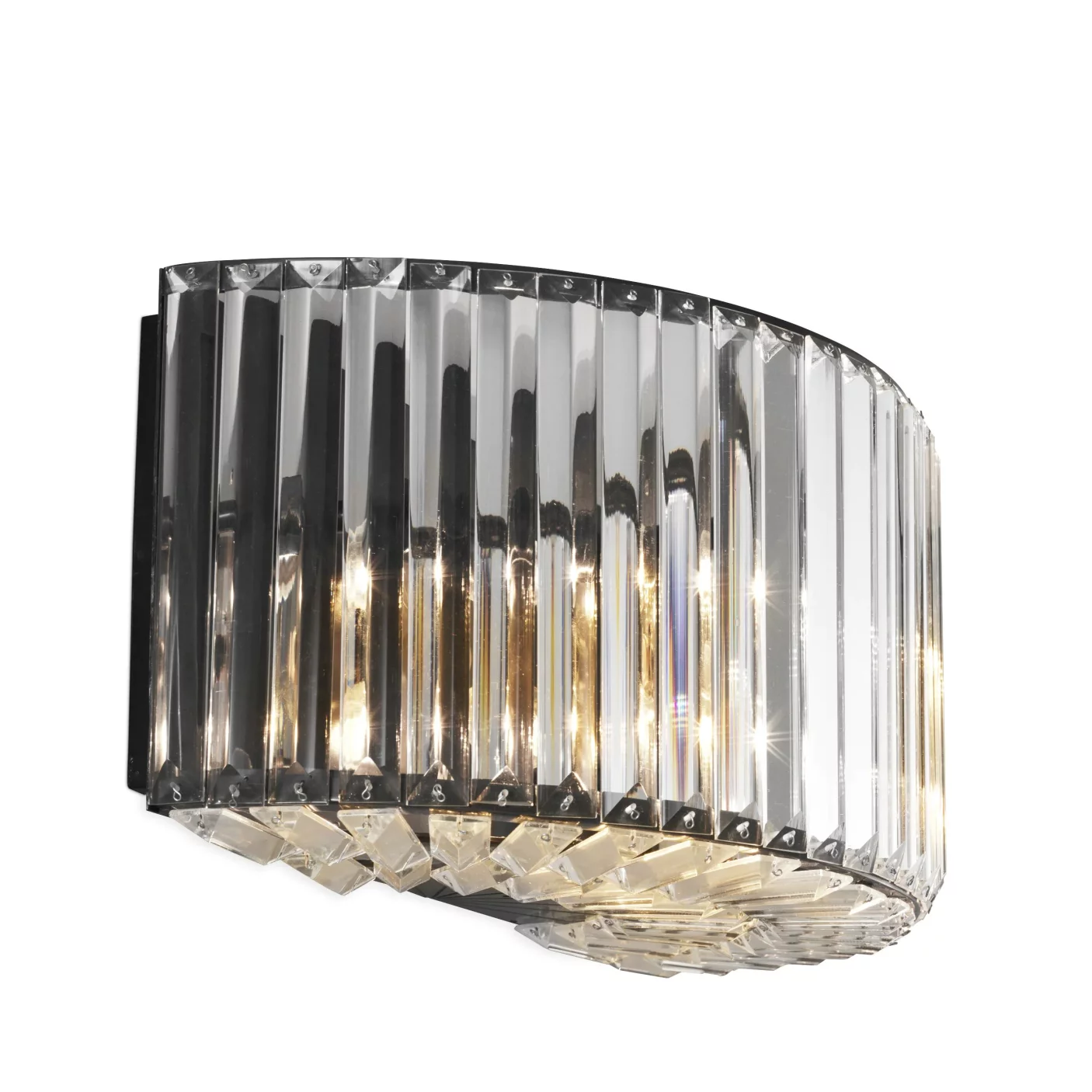 Лампа настінна , Gunmetal, crystal glass
