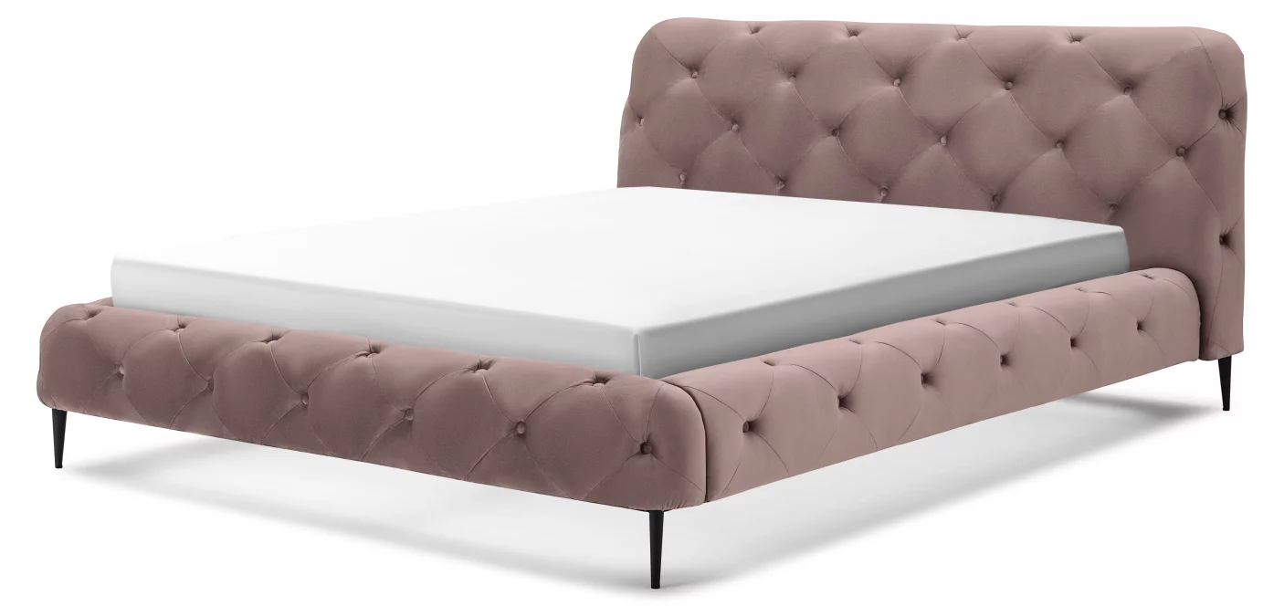 Ліжко 160*200, Rosa chiaro velvet