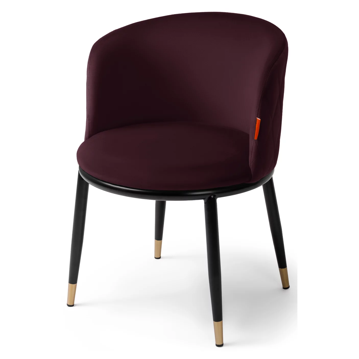 Стілець обідній , Grape velvet & black legs with gold tips