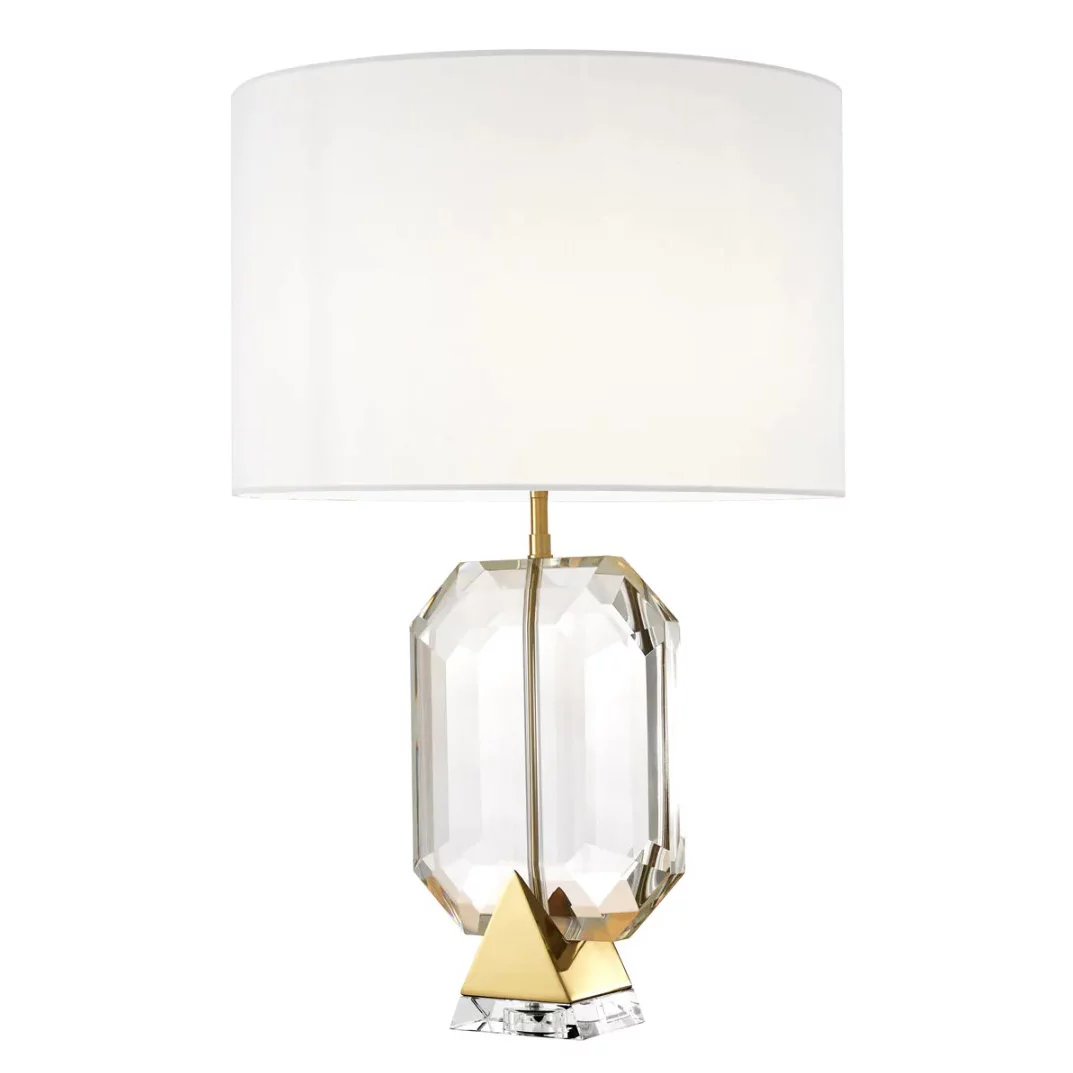 Лампа настільна , White shade, gold finish