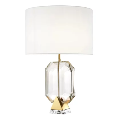 Лампа настільна , White shade, gold finish
