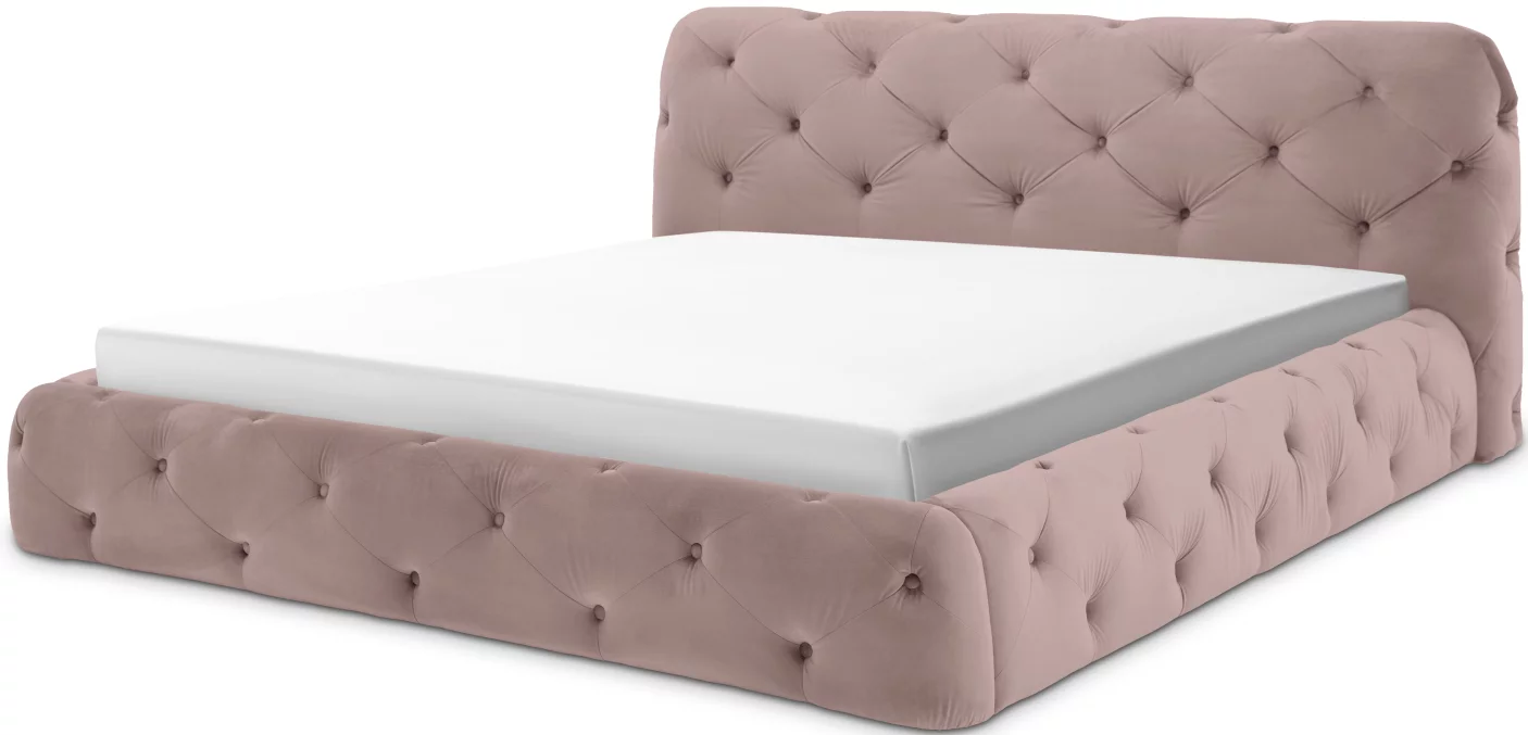Ліжко 180*200 з підйомним механізмом, Rosa chiaro velvet