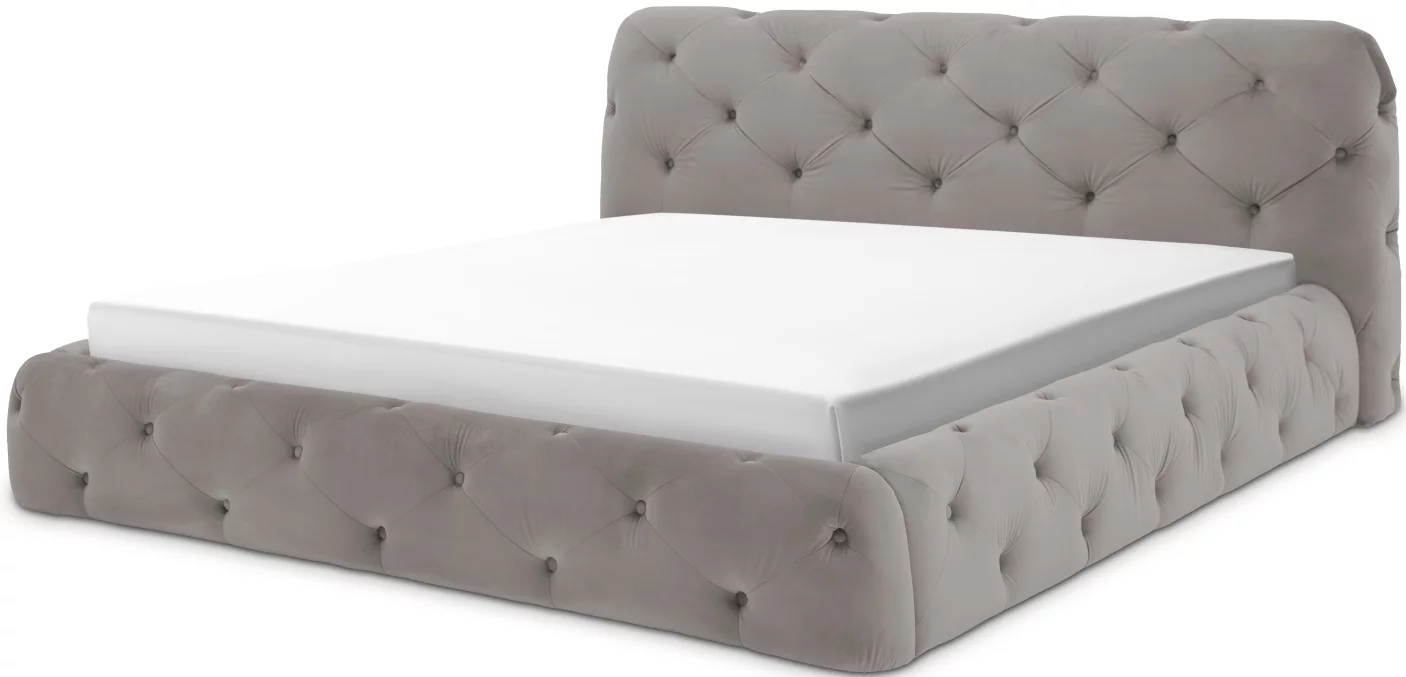 Ліжко 180*200 з підйомним механізмом, Silver grey velvet
