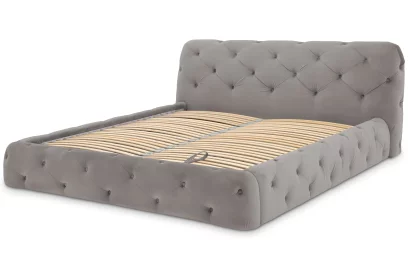 Ліжко 180*200 з підйомним механізмом, Silver grey velvet