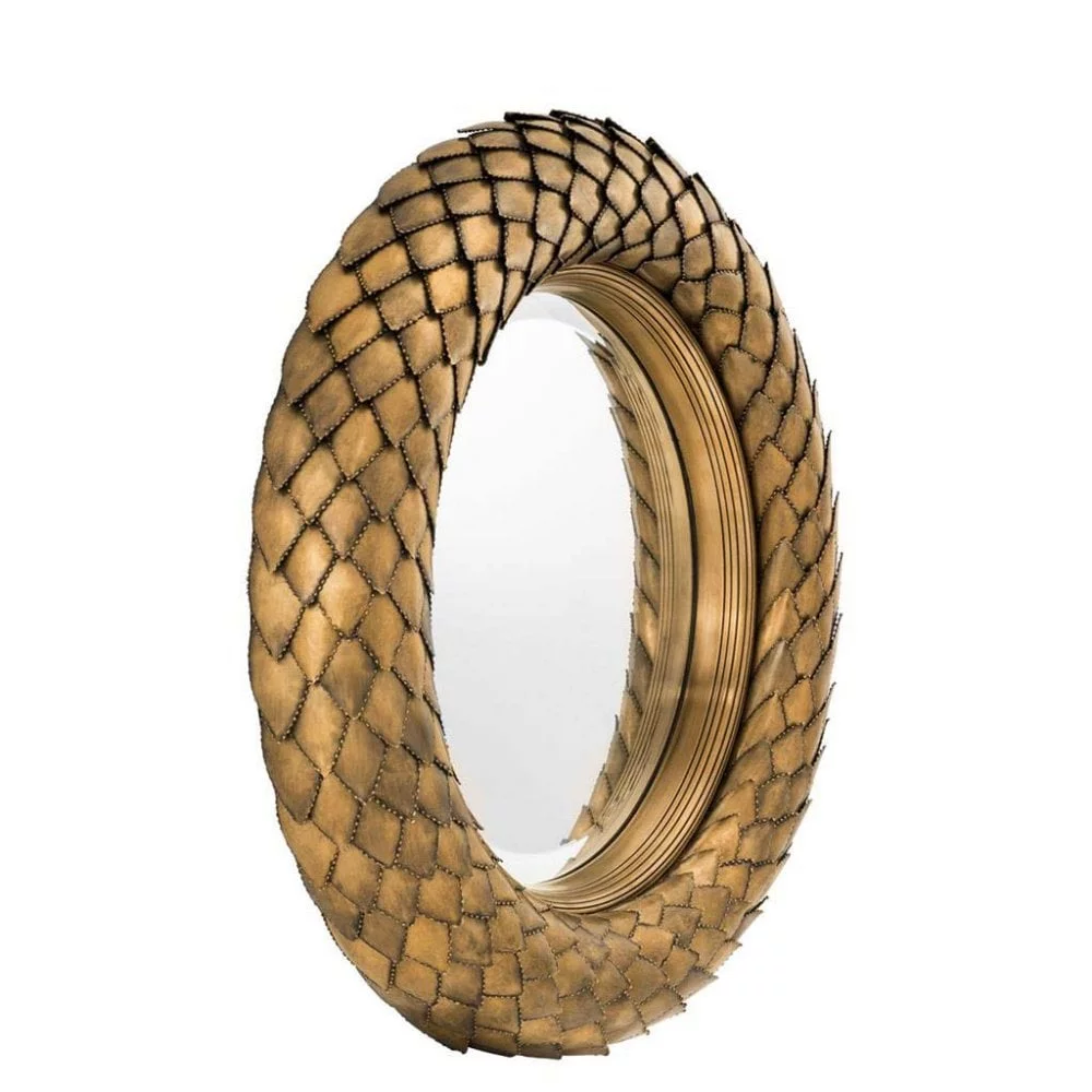 Дзеркало настінне , Vintage brass finish