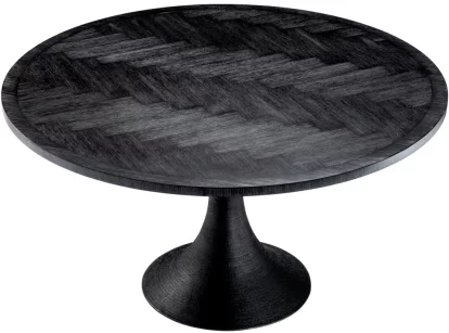 Стіл обідній Ø 140 см, Charcoal grey oak veneer