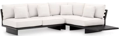 Вуличний диван модульний 4-місний, Sunbrella canvas | black finish