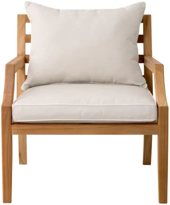 Вуличне крісло , Flores off-white, natural teak