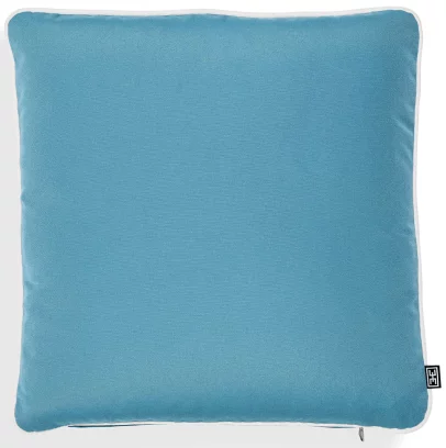 Вулична подушка для крісла , Sunbrella mineral blue, white pipping