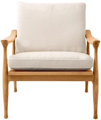 Вуличне крісло , Flores off-white, natural teak