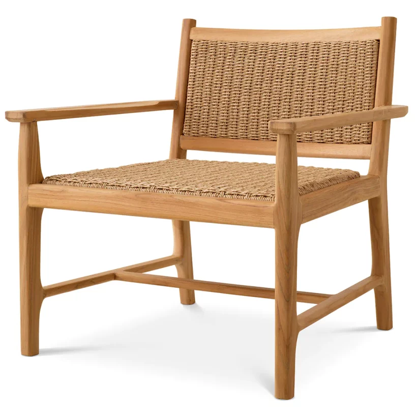 Вуличне крісло , Natural teak, natural color weave