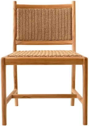 Вуличний обідній стілець , Natural teak, natural color weave