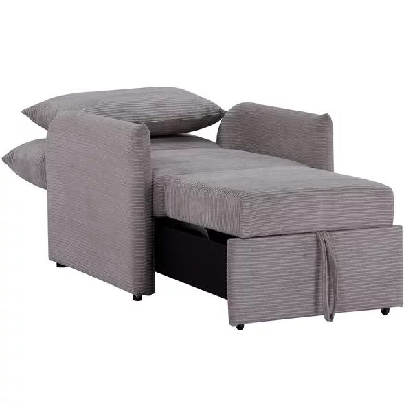 Крісло-ліжко , Grey velvet