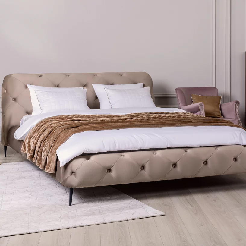 Комплект ліжко та італійській матрас 160*200, Silver velvet