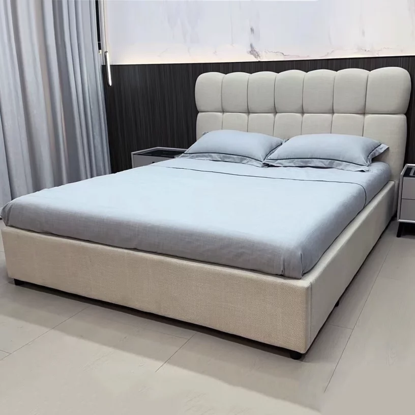 Комплект ліжко та італійській матрас 160*200 з підйомним механізмом, Beige 