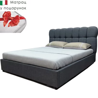 Комплект ліжко та італійській матрас 180*200 з підйомним механізмом, Dark grey