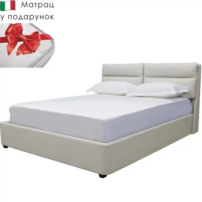 Комплект ліжко та італійській матрас 160*200 з підйомним механізмом, Light beige velvet