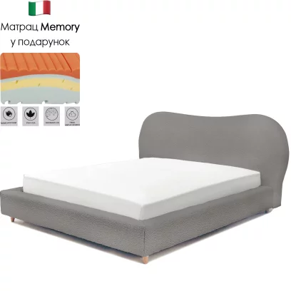 Комплект ліжко та матрац ergo memory 180*200, Taupe boucle