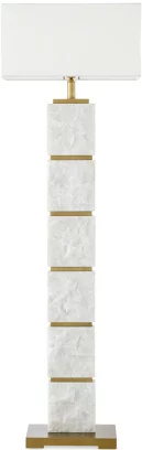 Торшер 145,5 см, Antique brass finish, white marble