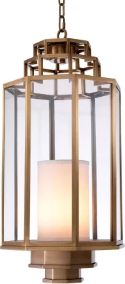 Ліхтар , Antique brass finish, clear glass