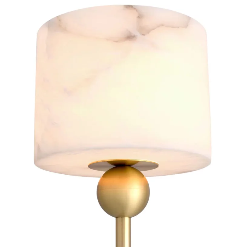 Торшер , Light brass finish, alabaster